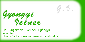 gyongyi velner business card