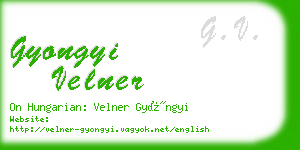 gyongyi velner business card